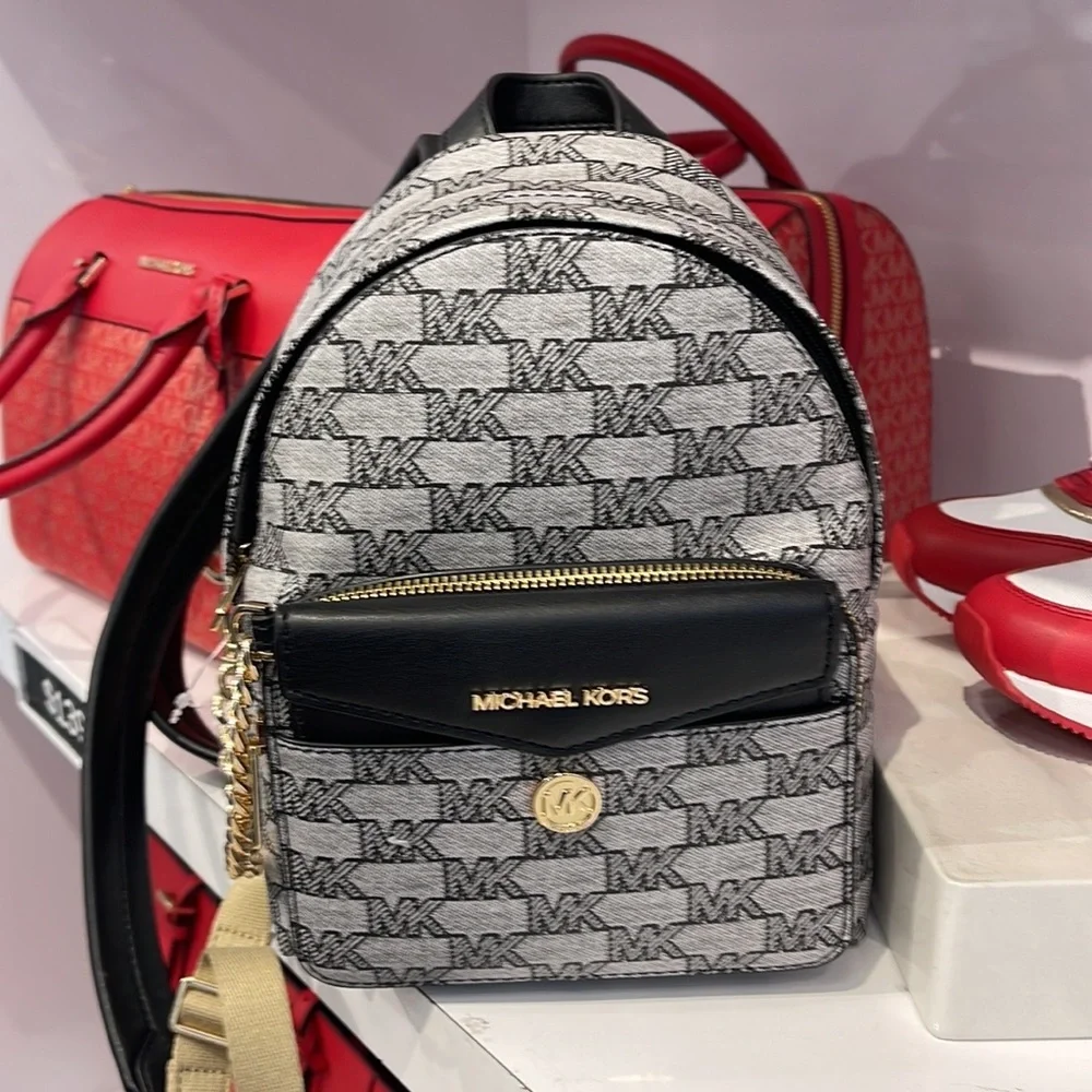 MICHAEL KORS Maisie Extra-Small Logo 2-in-1 Backpack Black  NWT